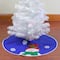 20" Blue Mini Tree Skirt with Embellished Snowman